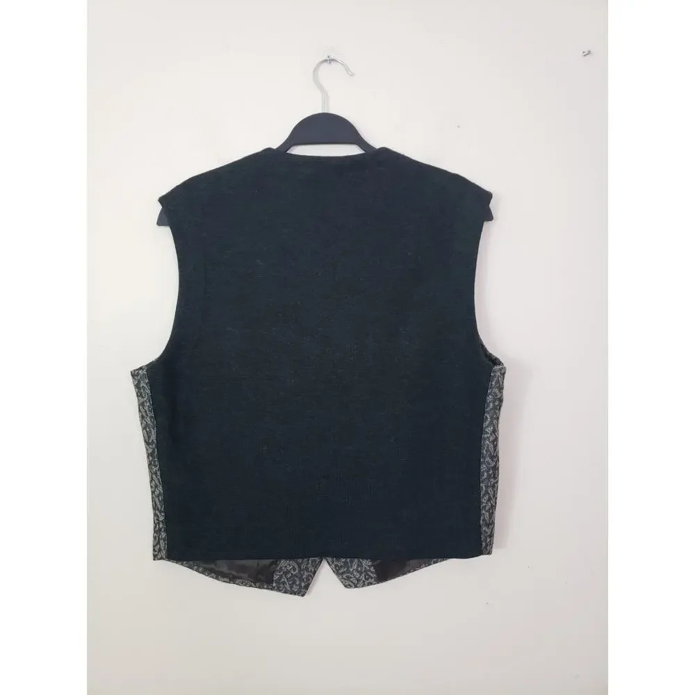 Le Collezioni Structure Made in Italy Knit Vest Mens Size M Patterned Classic